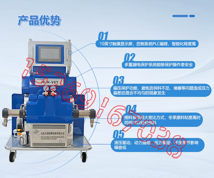 JX-H-V8T液压聚脲喷涂机设备详情介绍图片4