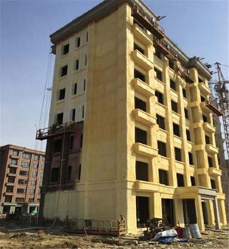 建筑外墙保温聚氨酯发泡设备(图2) 建筑外墙保温聚氨酯发泡案例